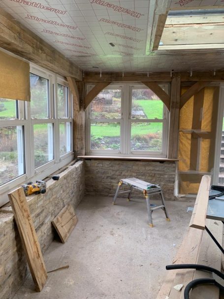 Lime and Bath stone conservatory extension